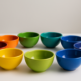 Conjunto 6 Bowls Coloridos Cerâmica - Cores Vibrantes