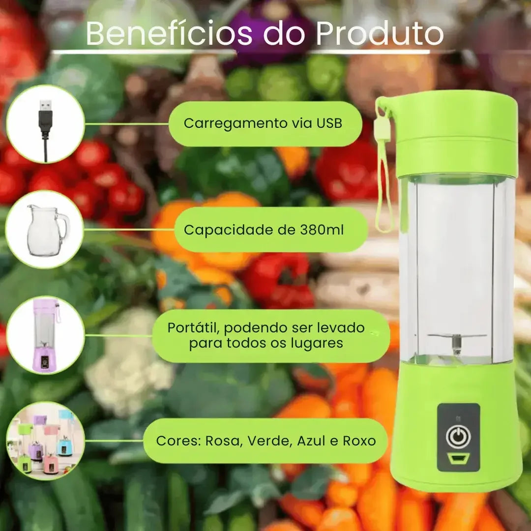 Mini Liquidificador Portátil USB Recarregável - Modern Casa